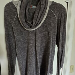 We The Free Charcoal Cowl Neck Sweater